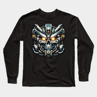 Biomech Skull S01 D14 Long Sleeve T-Shirt